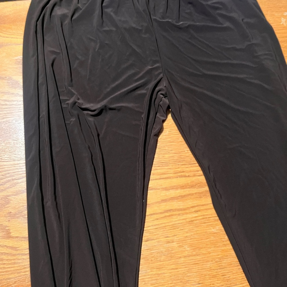 Slinky Brand Black Track Pants with Relaxed Fit